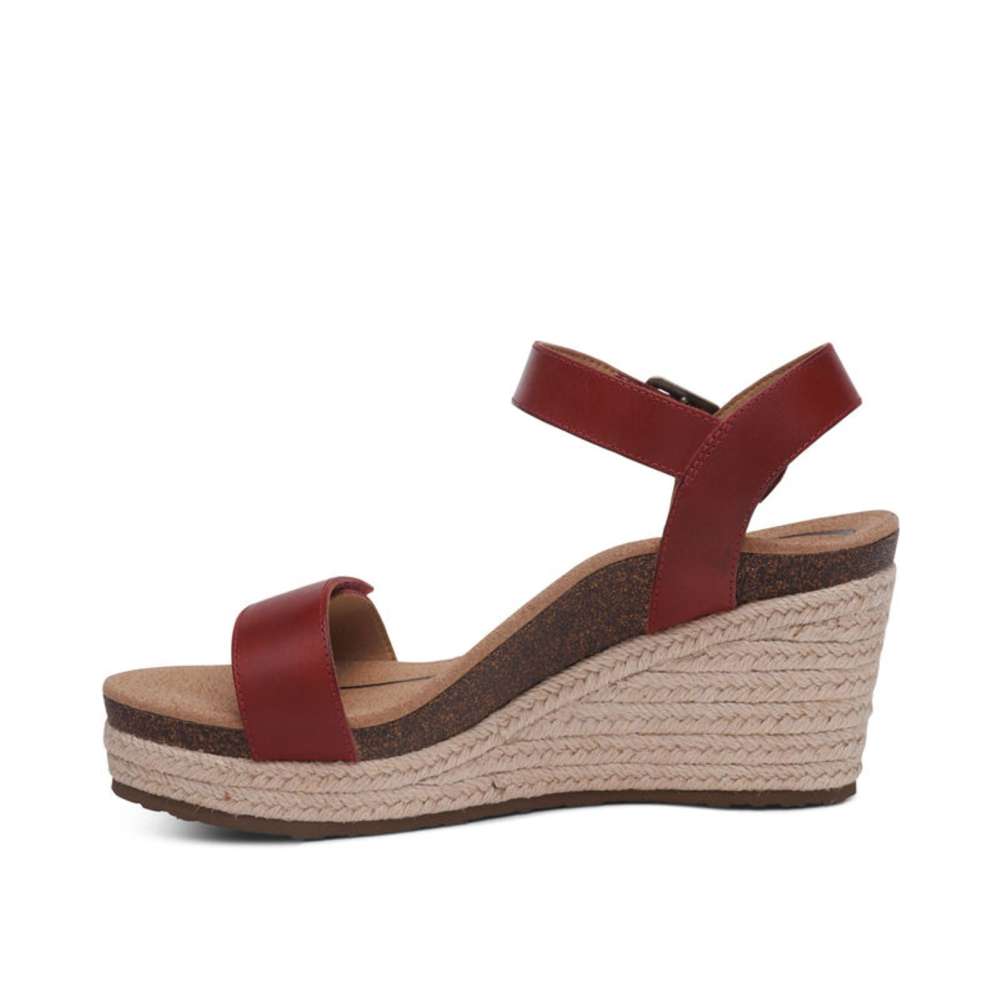 Sydney Espadrille Wedge - Red