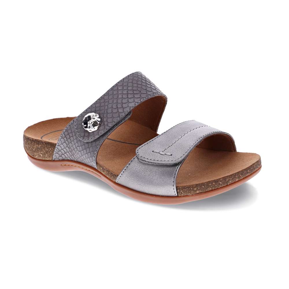 Alisa Slide Sandal - Pewter