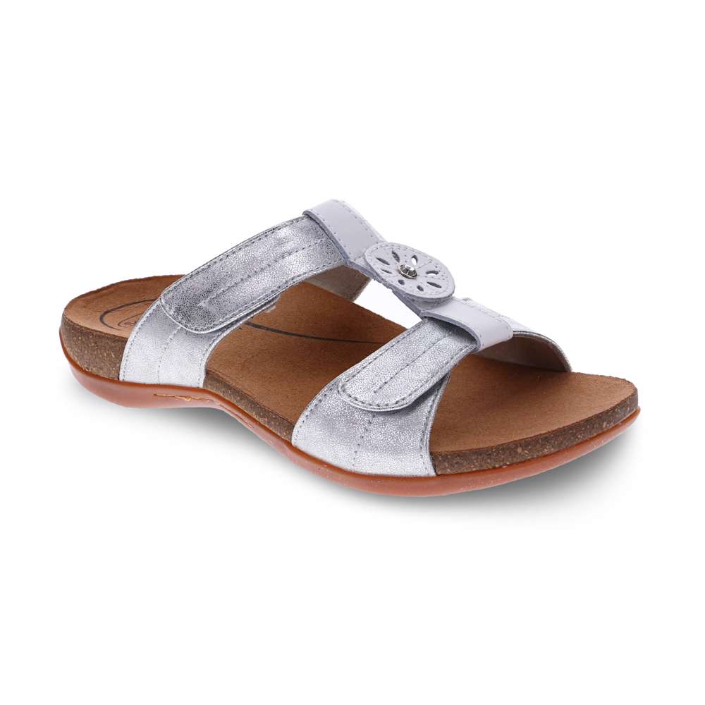 Alison Slide Sandal - Silver