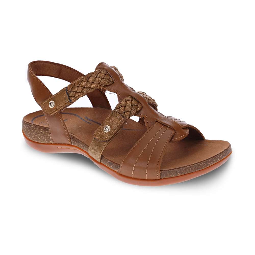 Anna Adjustable Sandal - Cognac