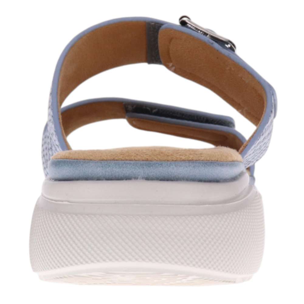 Rage Slide Sandal - Denim Raffia