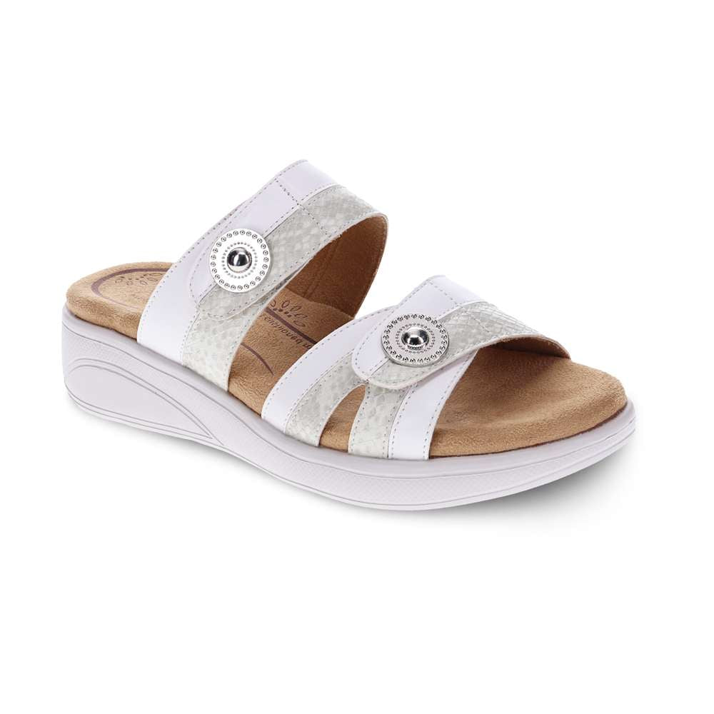 Sarah Slide Sandal - White