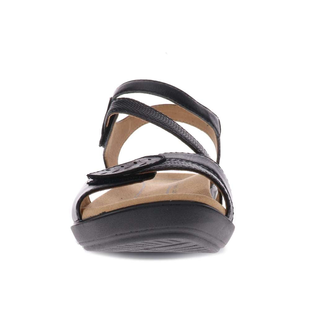 Tana Wedge Sandal - Black