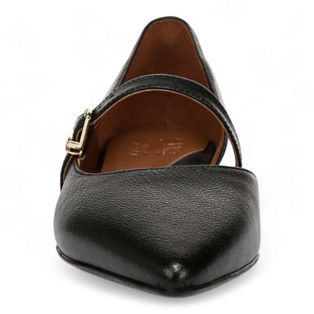 Heather - Black Leather