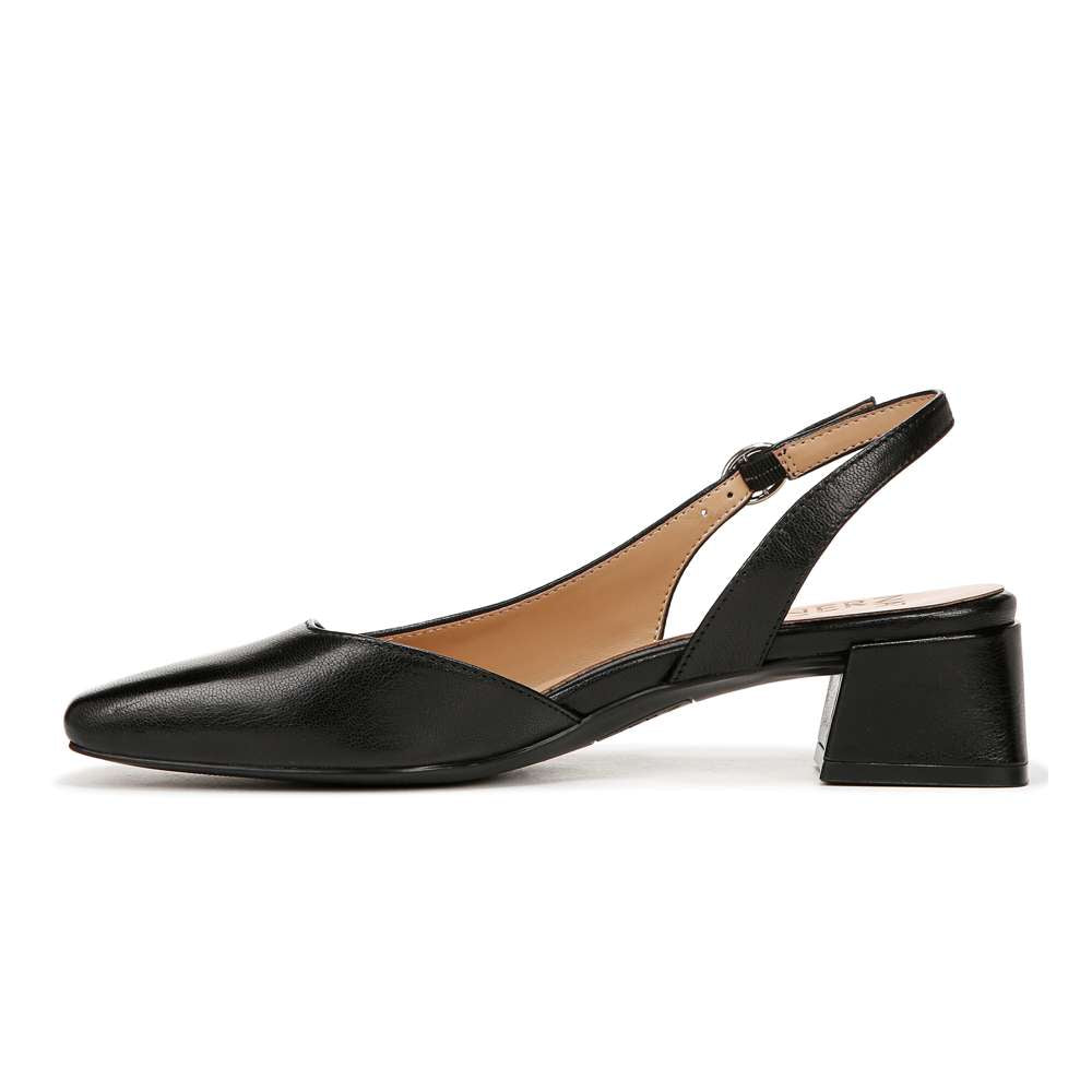 Jayla Sling Back Heeled Sandal - Black