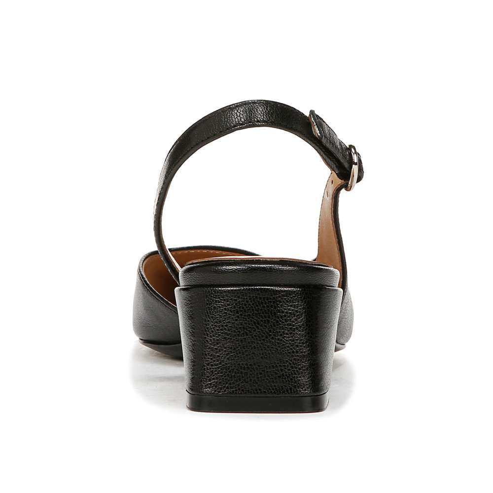 Jayla Sling Back Heeled Sandal - Black