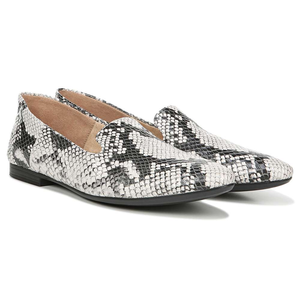 Lorna Flat - Black/White Snake