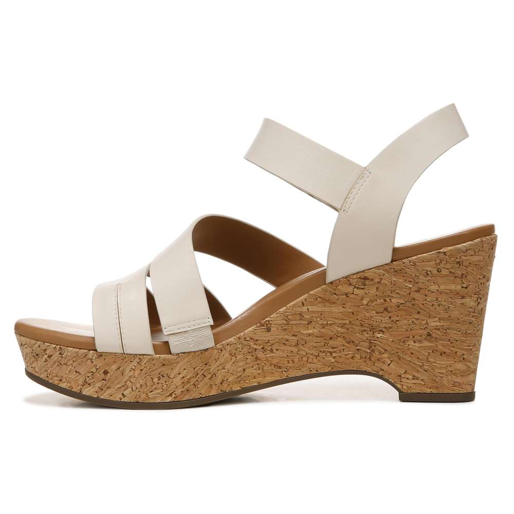 Cynthia Wedge Sandal - Porcelain