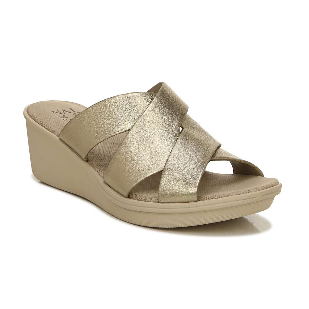 Rowena Wedge Sandal - Warm Silver