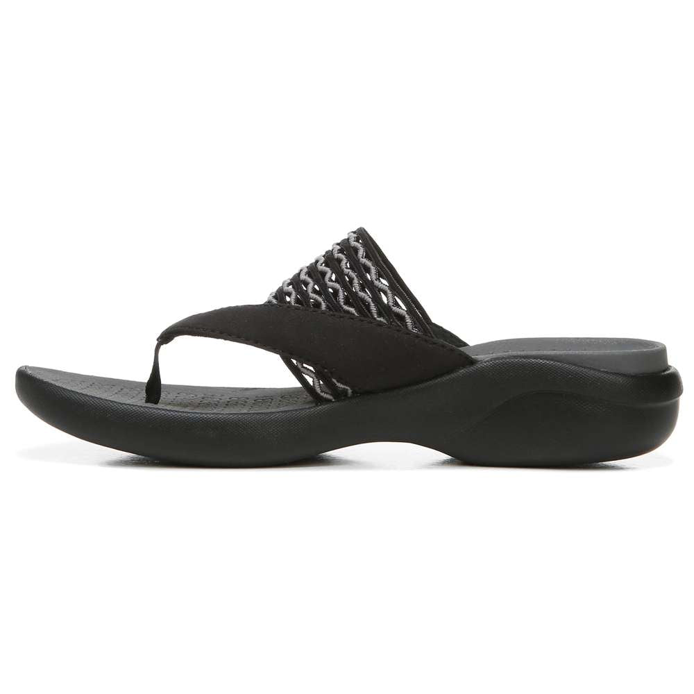 Cabana Flip-Flop Sandal - Black Fabric