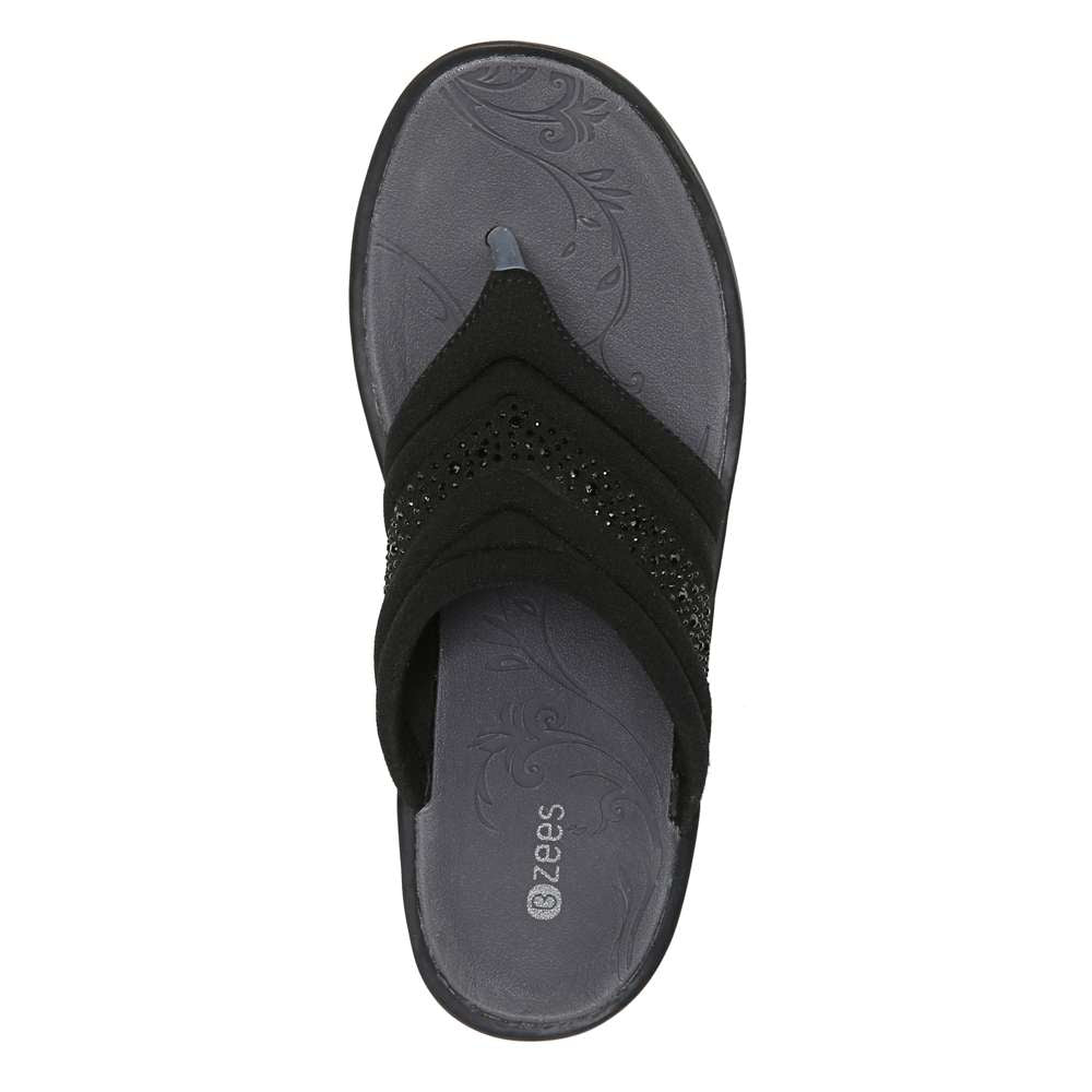 Dazzle Me Wedge Sandal - Black