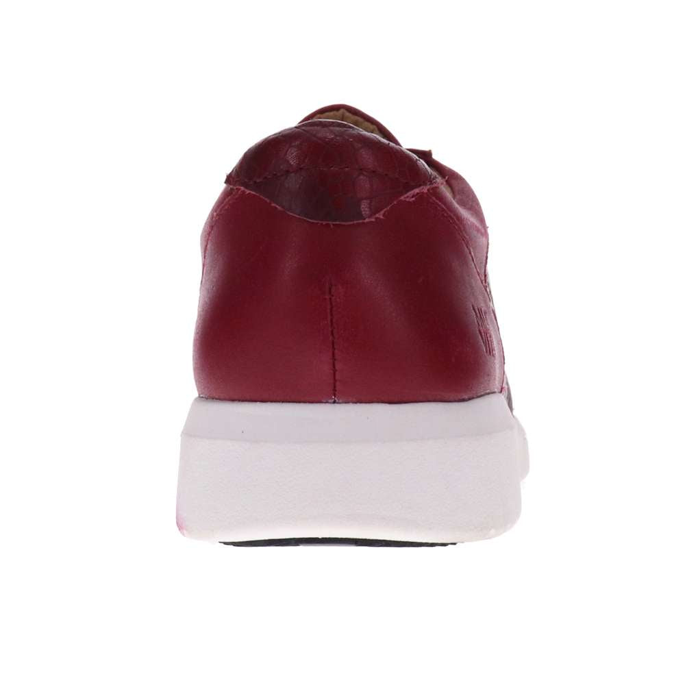 Belinda Casual Sneaker - Burgundy Snake