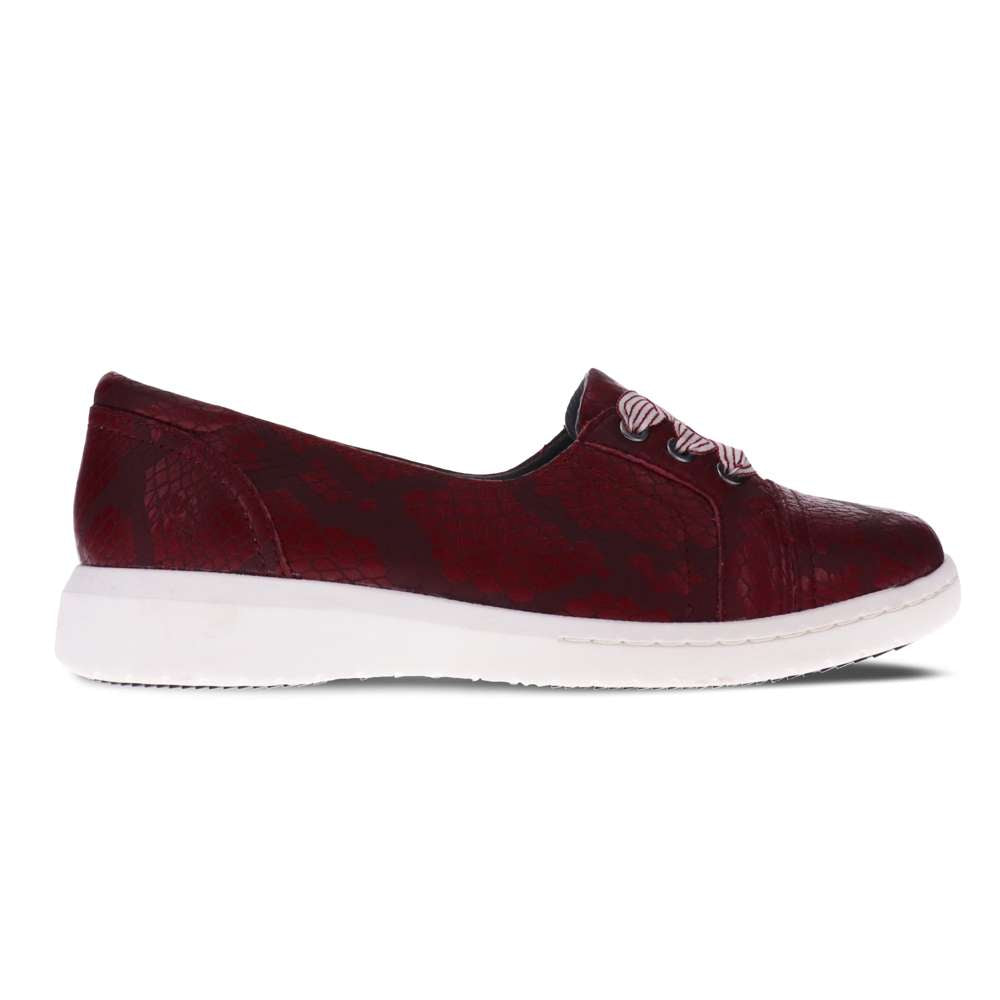 Bridgette Slip-On Sneaker - Burgundy Snake