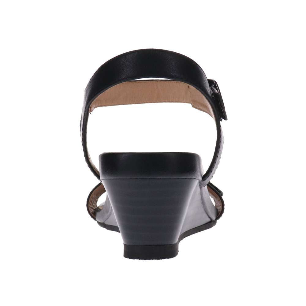 Nadia Wedge Sandal - Black