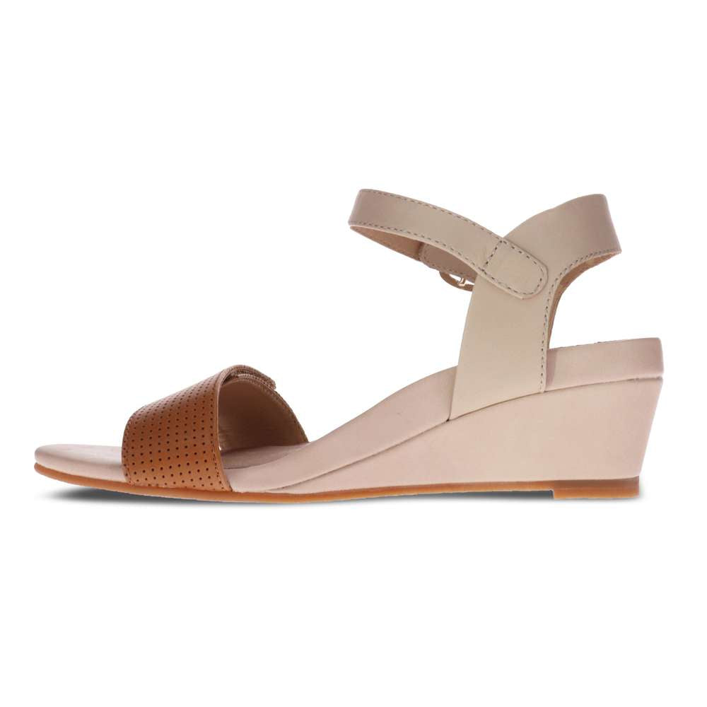 Nelly Wedge Sandal - Tan