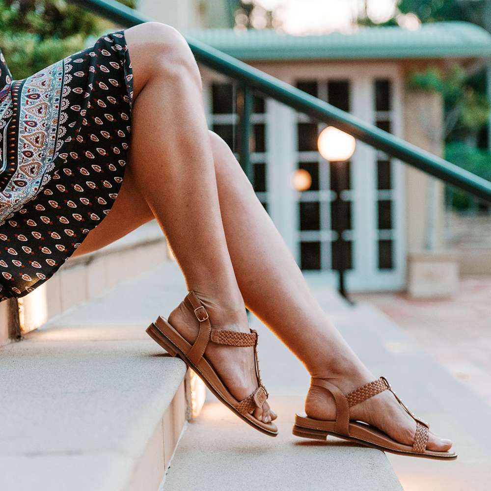 Olympia Adjustable Sandal - Tangerine