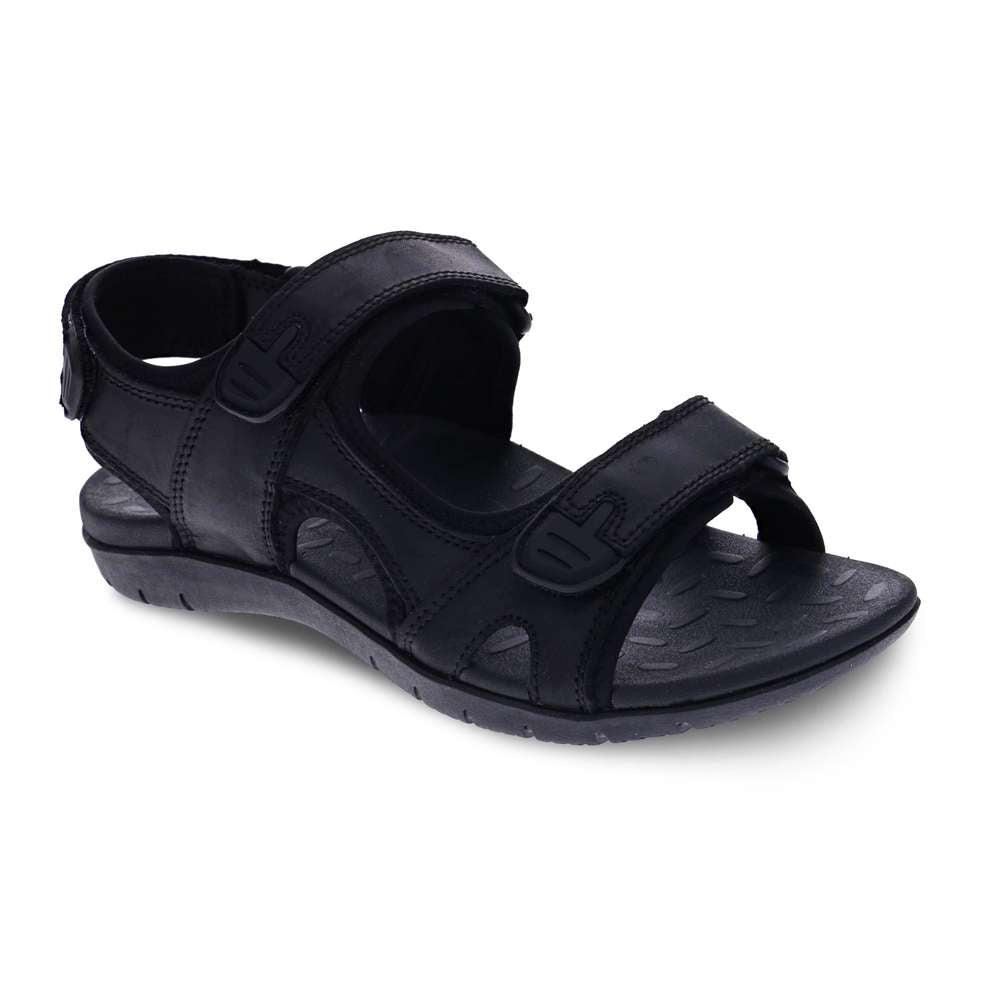 Power Back Strap Sandal - Black