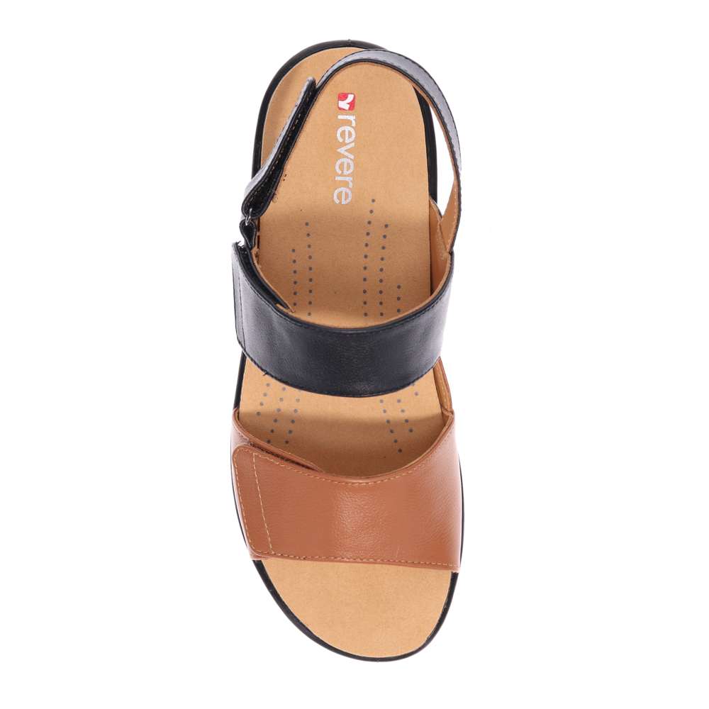 Como Adjustable Sandal - Black/Tan