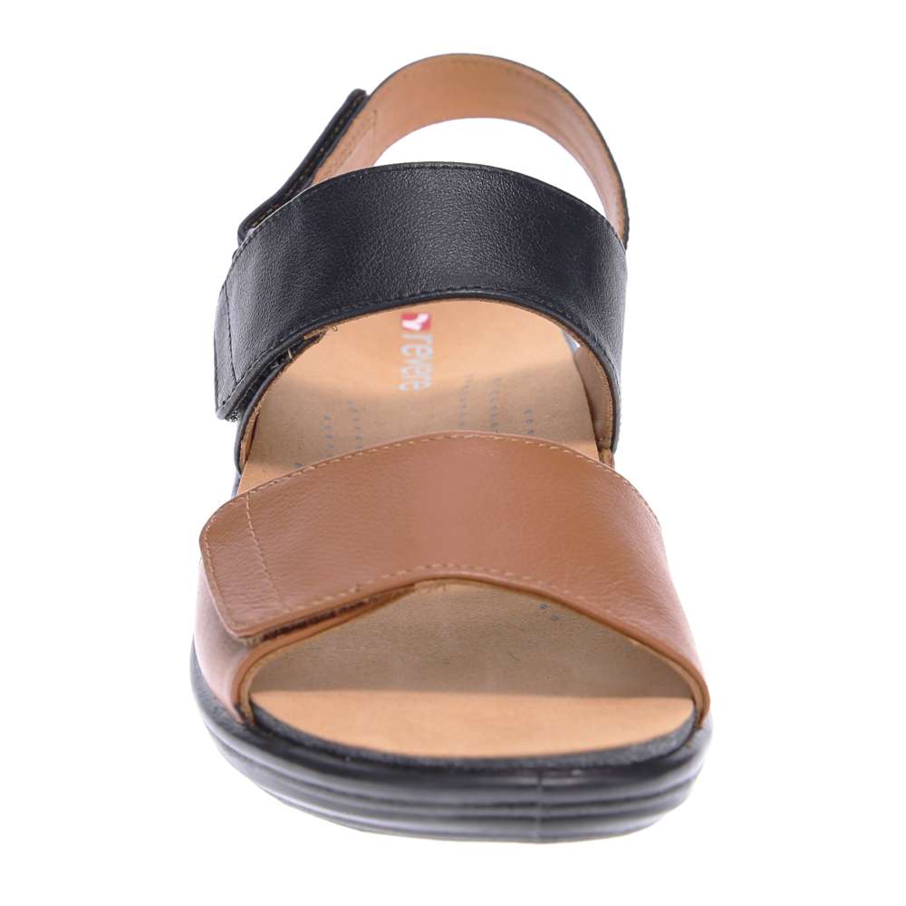 Como Adjustable Sandal - Black/Tan