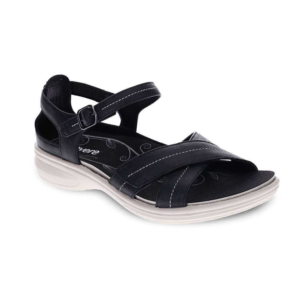 Lucea Sandal - Black French/ White