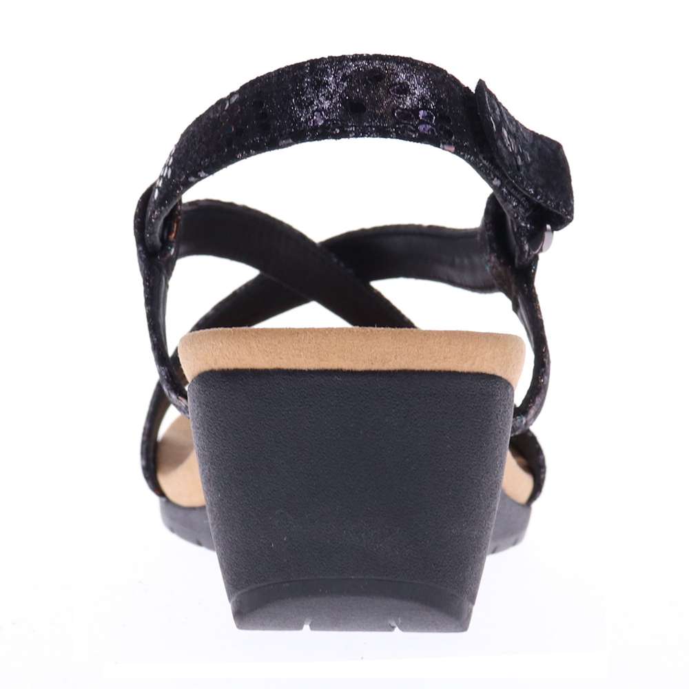 Luxor Wedge - Black Metallic Python