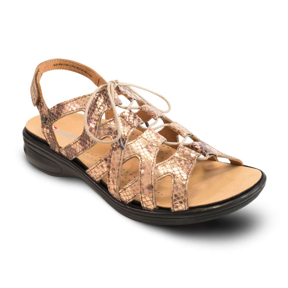 Malibu Ghillie Sandal - Bronze Snake