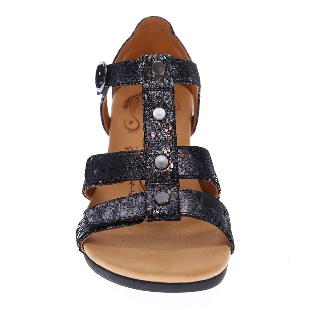 Nassau Wedge - Black Metallic Python