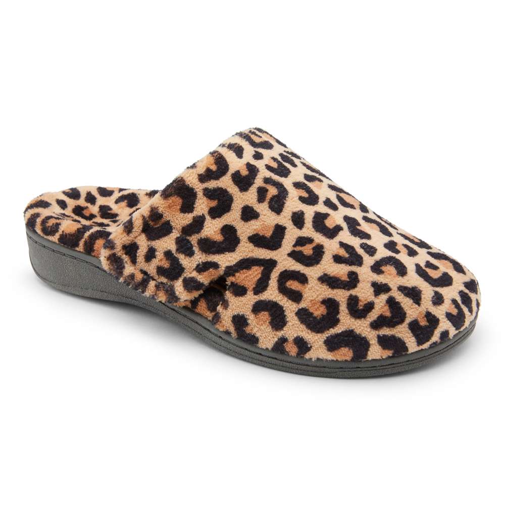 Gemma Mule Slippers - Natural Leopard