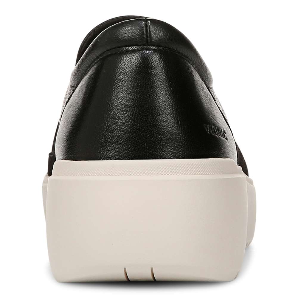 Kearny Platform Slip-On Sneaker - Black Leather