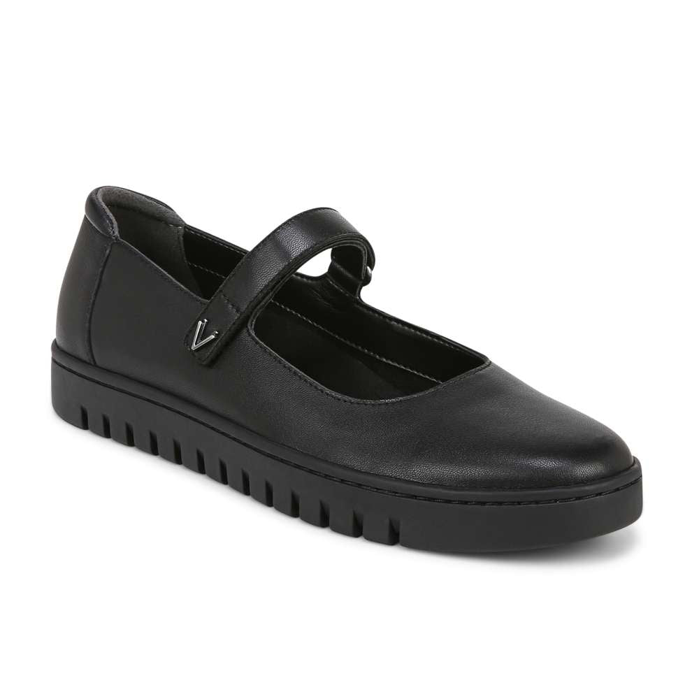 Uptown Mary-Jane - Black Leather