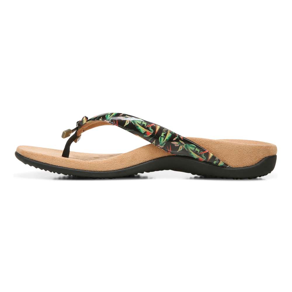 Bella Toe Post Sandal - Black Tropical