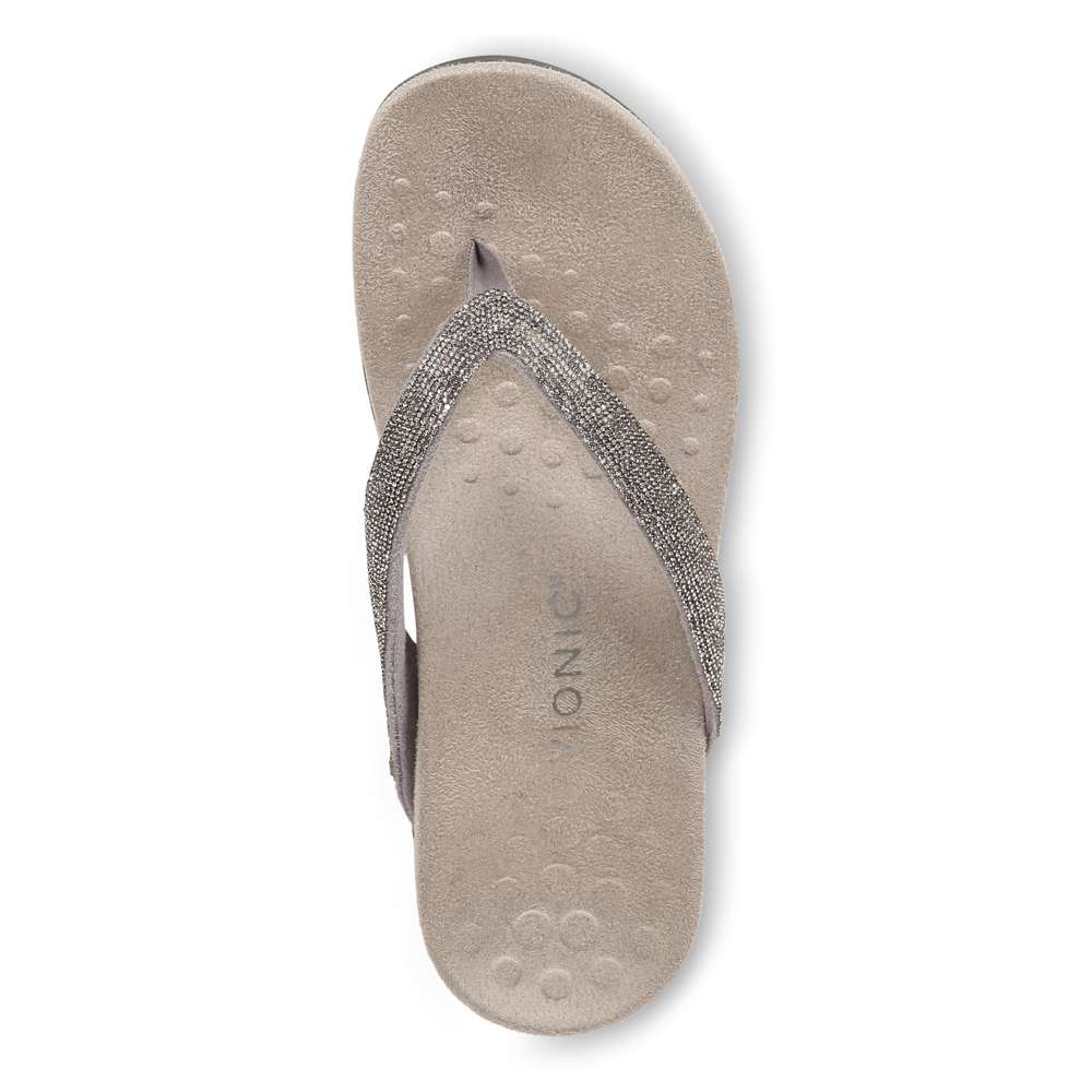 Dillon Shine Toe Post Sandal - Stormy
