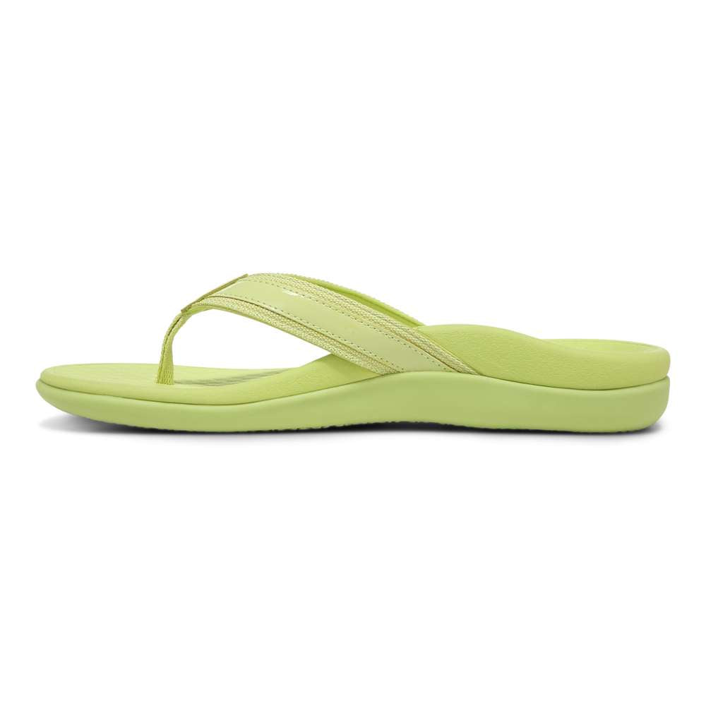 Islander Toe Post Sandal - Matcha Patent