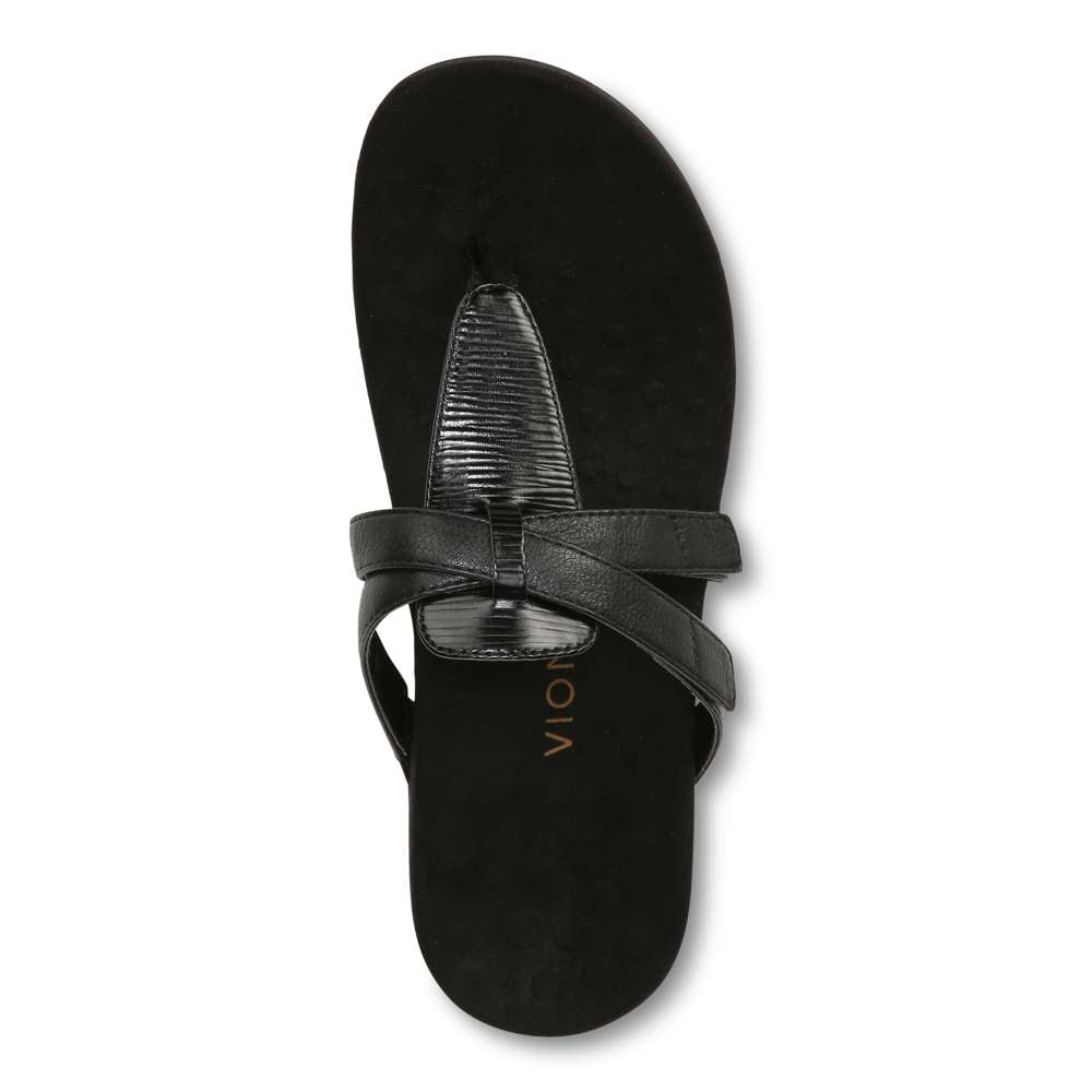 Karley Toe Post Sandal - Black Wavy