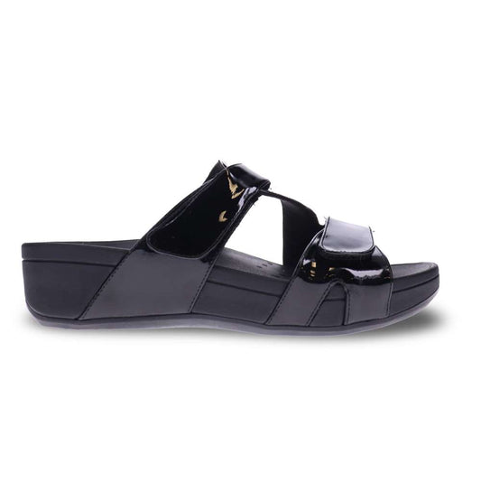 Kyla Platform Sandal - Black Patent