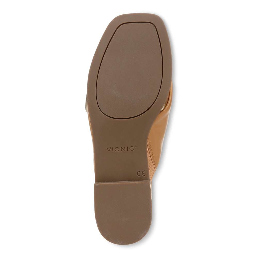 Miramar Slide Sandal - Camel/Gold