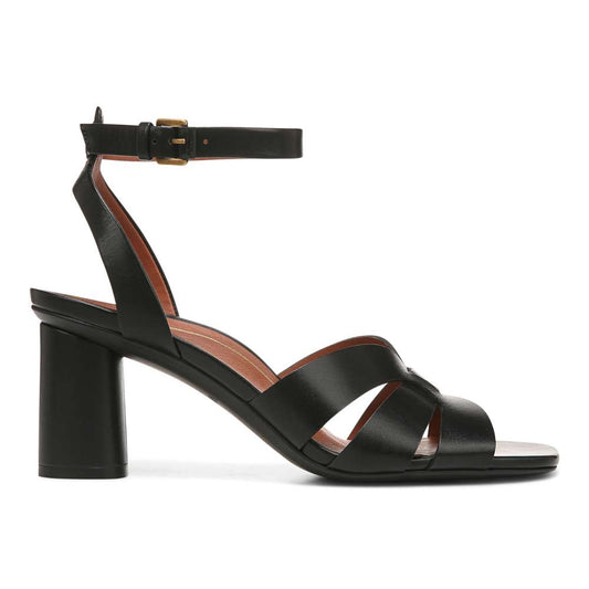 Marrin Heeled Sandal - Black Leather
