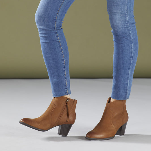 Lifestyle image for Raina Heeled Ankle Boot - Brown