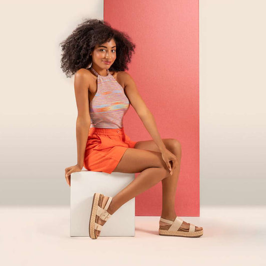 Lifestyle image for Vania Platform Sandal - Ivory