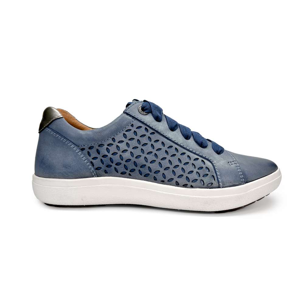 Courtney Lace-up Sneakers - Blue Cutout