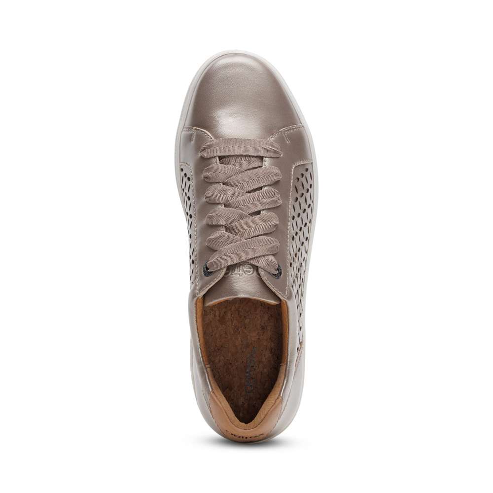 Courtney Sneaker - White Gold Cutout