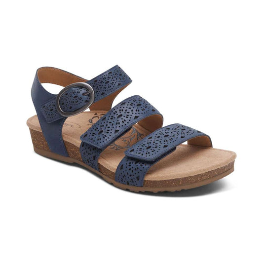 Lilly Sandal - Navy Cutout