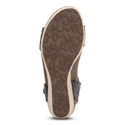 Sydney Espadrille Wedge - Black Cutout