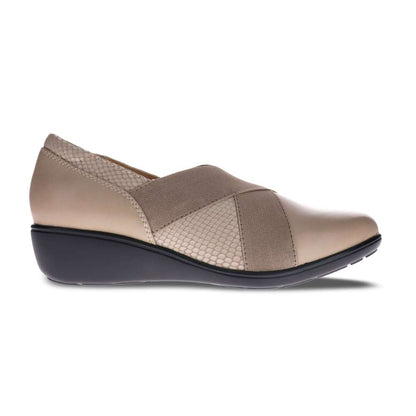 Kelly Wedge - Taupe Snake