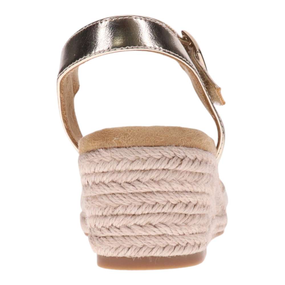 Mona Wedge - Beige/Soft Gold