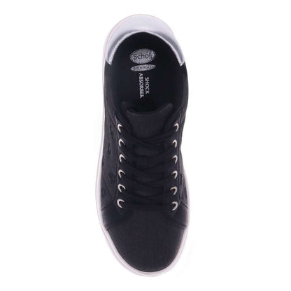 Paisley Floral Lace-Up Casual Sneaker - Black/Silver