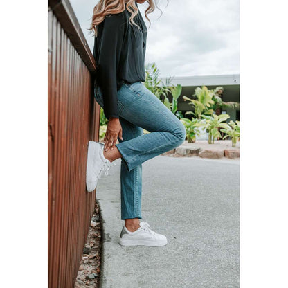 Paisley Floral Sneaker - White/Silver Patch