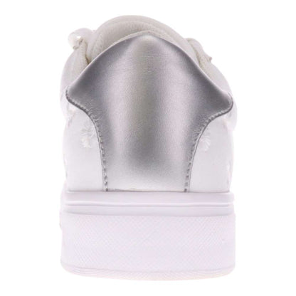 Paisley Floral Sneaker - White/Silver Patch