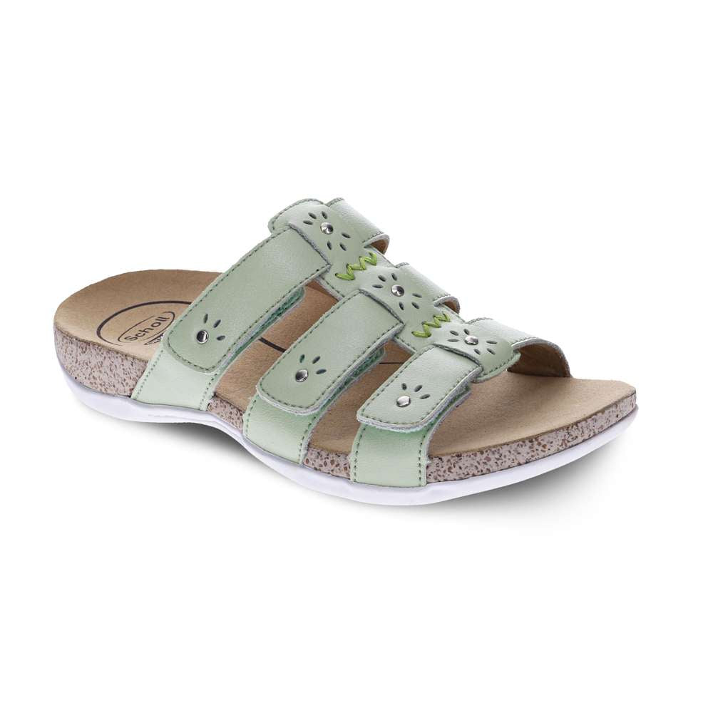 Andrea Slide Sandal - Pale Green