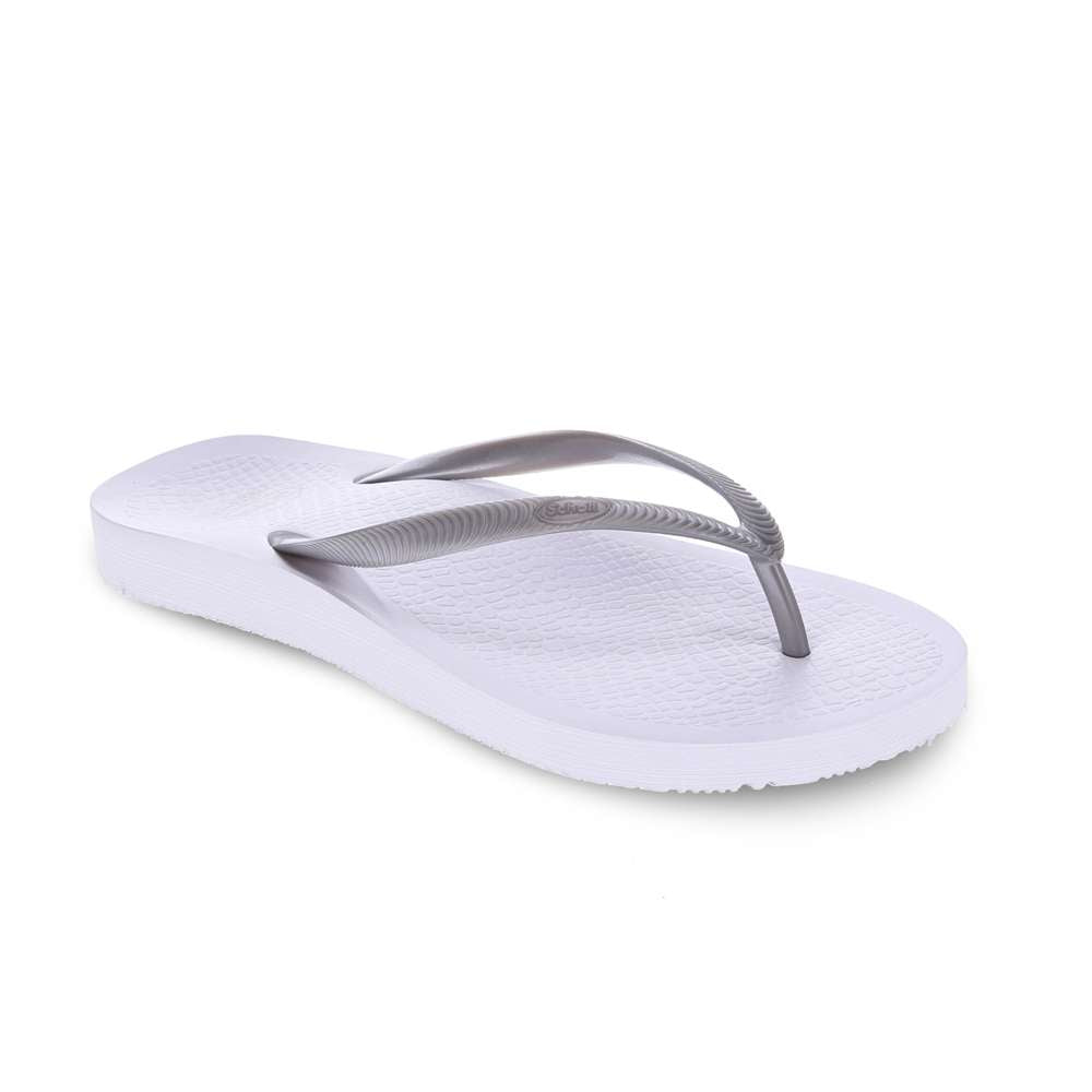 Fiji Toe Post Sandal - White/Silver